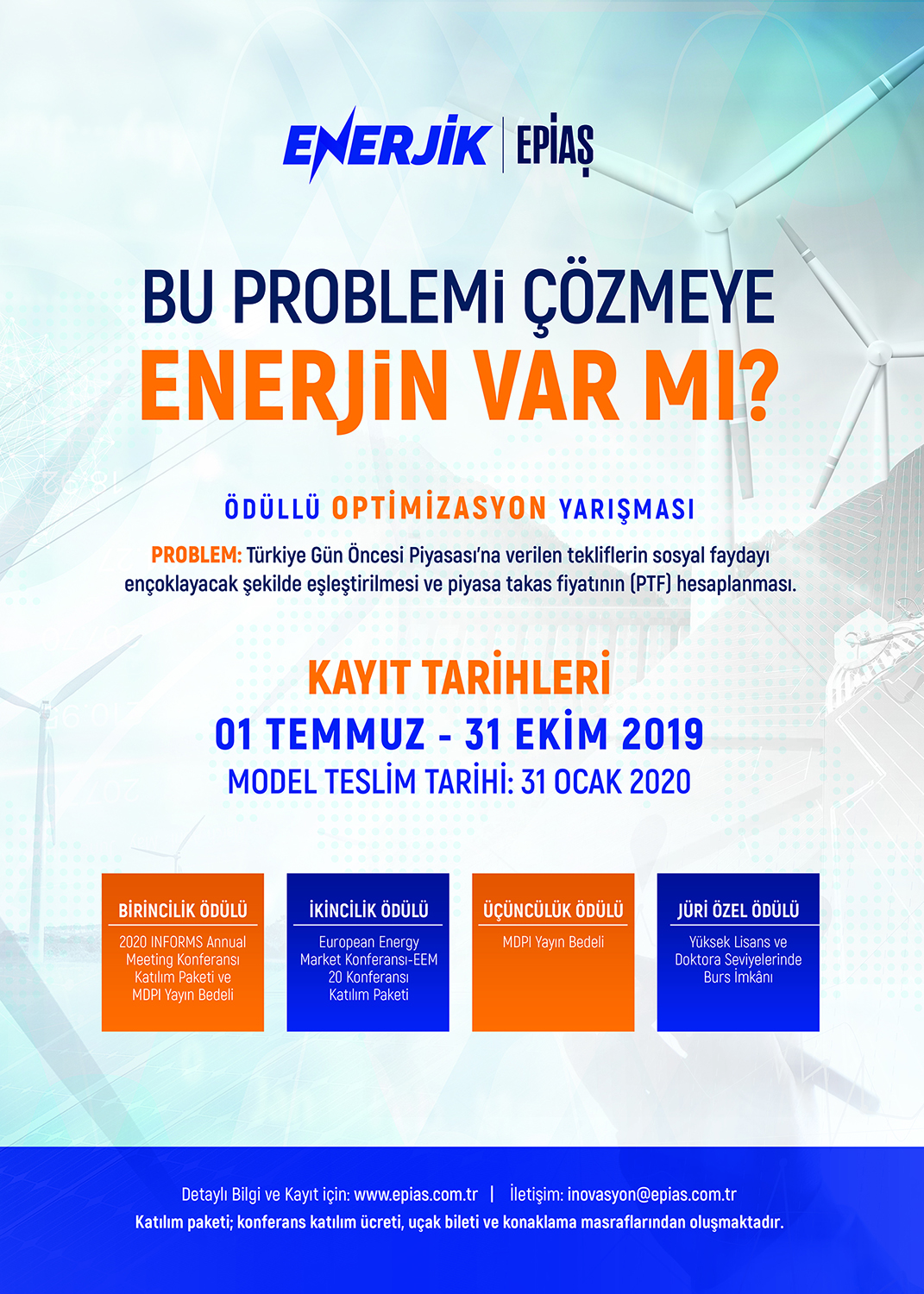 EPİAŞ Enerjik tarafından GÖP Ödüllü Optimizasyon Yarışması